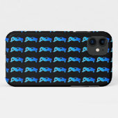 blauw mermaïdepatroon hoesje (Achterkant (horizontaal))