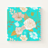 Blauw met beige zwadden van ventilator notitieboek (Achterkant)