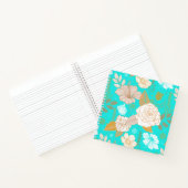 Blauw met beige zwadden van ventilator notitieboek (Binnen)