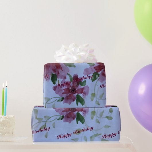 Blauw met Bourgogne Cadeaupapier (Feestgeschenken)