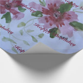 Blauw met Bourgogne Cadeaupapier (Hoek)