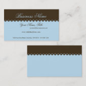 Blauw met bruine diamantonderpper-Visitekaartjes Visitekaartje (Voorkant / Achterkant)