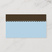 Blauw met bruine diamantonderpper-Visitekaartjes Visitekaartje (Achterkant)