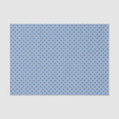 BLAUW MET CHOCOLAAT BROWN POLKA DOTS TISSUEPAPIER (Voorkant)
