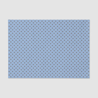 BLAUW MET CHOCOLAAT BROWN POLKA DOTS TISSUEPAPIER