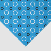 Blauw met cirkels tissuepapier (Detail)