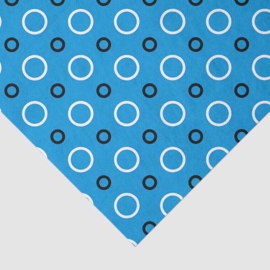 Blauw met cirkels tissuepapier (Detail)