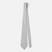 Blauw met Cream-Stippen Stropdas (Voorkant)