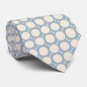Blauw met Cream-Stippen Stropdas (Opgerold)