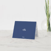 Blauw met de Hand Getekende Doodle Stijl Afstudere Bedankkaart (Achterkant)