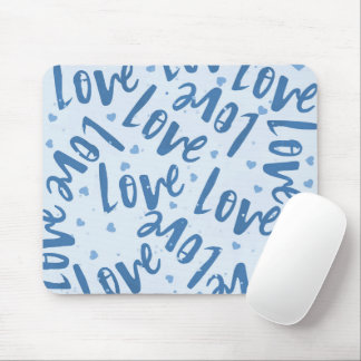 BLAUW MET DE HAND GETEKENDE WILLEKEURIGE LIEFDE MUISMAT