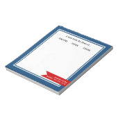 Blauw met de inscriptie "Van de mam van", geperson Notitieblok (Linkerzijde)