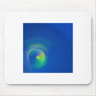 Blauw Met Een Lichte Gele Abstracte Penseelstreek Muismat