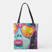 blauw met een vol hart tote bag (Achterkant)