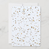 Blauw met Faux Gold Boy Confetti Virtual Shower Kaart (Achterkant)