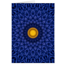 Blauw met gele kaleidoscoop