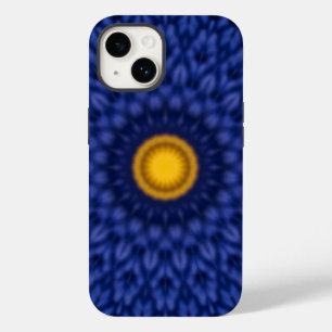Blauw met gele kaleidoscoop Case-Mate iPhone 14 hoesje