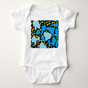 Blauw met gele stippen romper