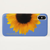 Blauw met Gele Zonnebloem X Hoesje (Achterkant (horizontaal))