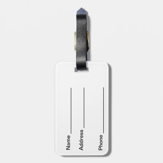 BLAUW MET  GOUDE CELTISCHE KENNIS BAGAGELABEL (Achterkant verticaal)