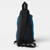 Blauw met gouden accent Houndstooth Sling Bag (Achterkant)