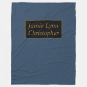Blauw met gouden paren Names Fleece Blanket (Voorkant)