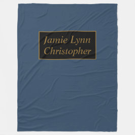 Blauw met gouden paren Names Fleece Blanket