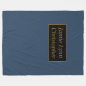 Blauw met gouden paren Names Fleece Blanket (Voorkant (Horizontaal))