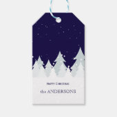 Blauw met kerst cadeaulabel (Voorkant)