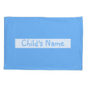 Blauw met Kindernaam HAMbyWG Kussen Hoesje Kussensloop (Achterkant)