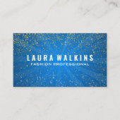 Blauw met licht gegoten | Goud Visitekaartje (Voorkant)