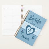 Blauw met liefde harten bruiloft planner (Display)
