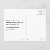 Blauw met Lijst diamanten Paar Dank u Briefkaart (Achterkant)