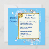 Blauw met Lijst Diamonds Bridal Shower Kaart (Voorkant)