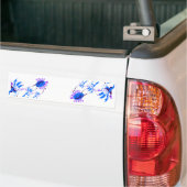 blauw met meerderheid bumpersticker (Op Truck)