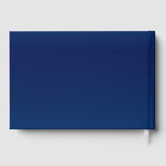 Blauw met Oranje Roos en Daisy Guestbook Gastenboek (Achterkant)