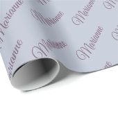 Blauw met pruimentekst. cadeaupapier (Rol Hoek)