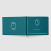 Blauw Met Rand Trouw Gastenboek (Volledig)