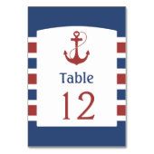 Blauw met rood ankernummer kaart (Voorkant)