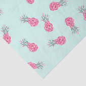 Blauw met roze ananas tissuepapier (Detail)