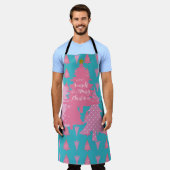 BLAUW MET ROZE KERSTBOMEN SCHORT (Gedragen)