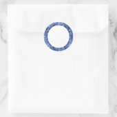 Blauw met Silver Heart Monogram Sticker (Tas)