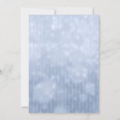 Blauw met Silver Snowflakes Holiday Party Kaart (Achterkant)