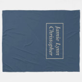 Blauw met vanillesparen Names Fleece Blanket Deken (Voorkant (Horizontaal))