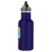 Blauw met volle logo waterfles (Rechts)