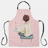 BLAUW MET VROUWENKRUK EN STAPEL BOEKEN SCHORT (Voorkant)