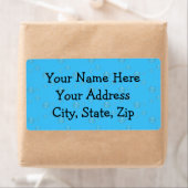 Blauw met waterbellen etiket (Insitu)