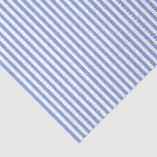 Blauw met wit gestreept weefselpapier tissuepapier (Detail)