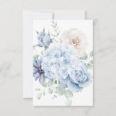 Blauw met witte bloemen save the date (Achterkant)