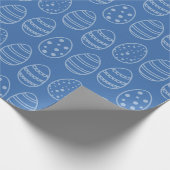 BLAUW MET WITTE, EENVOUDIGE EIEREN CADEAUPAPIER (Hoek)